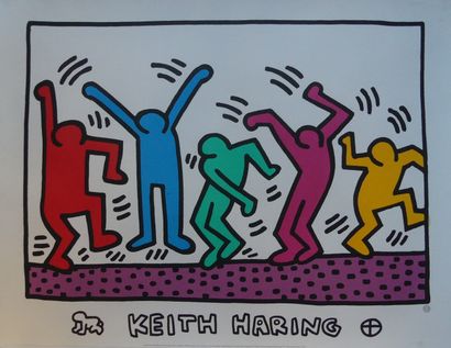 KEITH HARING (d’après) LA DANSE. Editeurs Nouvelles images (offset) – 60 x 80 cm...