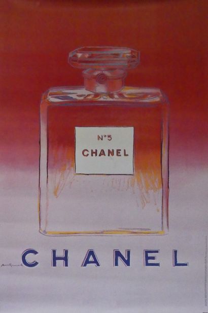 WARHOL Andy (d’après) CHANEL N°5. Vers 1997 Affiche d’après une sérigraphie de Andy...