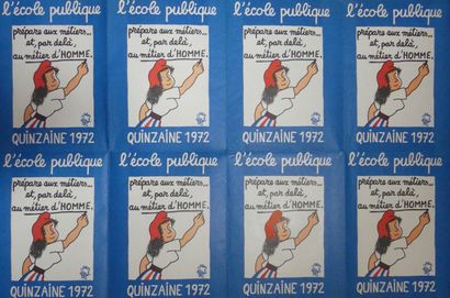 EFFEL JEAN (1908-1982) (2 affiches) L’ECOLE PUBLIQUE « prépare aux métiers…et par...