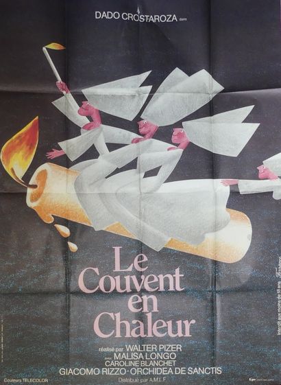 DIVERS CINÉMA (9 affiches) LA MAISON QUI TUE- LE COUVENT EN CHALEUR – LA LUNE DANS...