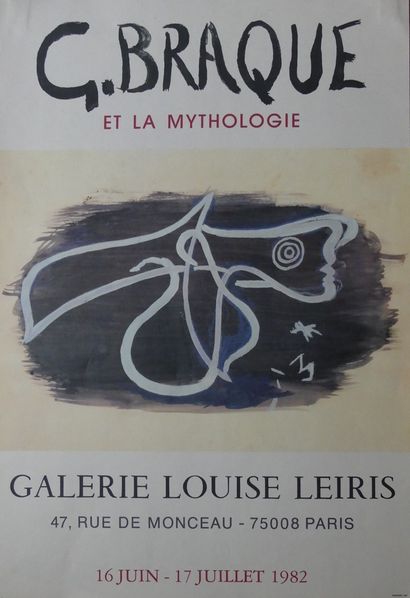  GALERIE LOUISE LEIRIS, Paris G.BRAQUE et LA MYTHOLOGIE. Juin-Juillet 1982 Imp.Draeger...