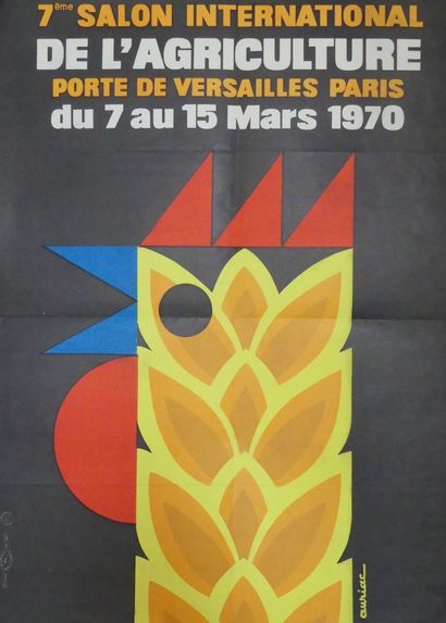 AURIAC Jacques (1922-2003) et CARRIER.A (5 posters) SALON INTERNATIONAL DE L'AGRICULTURE....