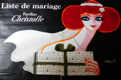 VILLEMOT Bernard (1911-1990) PAVILLON CHRISTOFLE « LISTE DE MARIAGE». Vers 1983 Imprimerie...