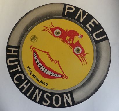 ANONYME PNEU HUTCHINSON. Imp.Hénon, Paris – 39 x 39 cm – Entoilée, bon état