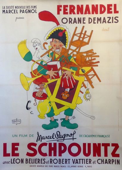DUBOUT Albert (1905-1976) LE SCHPOUNTZ Un film de Marcel Pagnol avec Fernandel Imp.Monégasque,...
