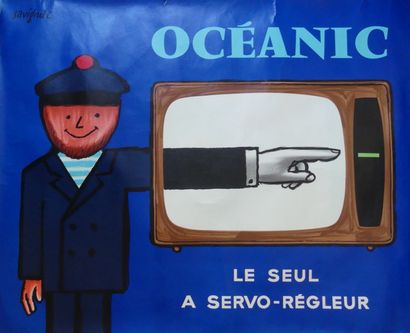 SAVIGNAC Raymond (1907-2002) OCEANIC THE ONLY SERVO ADJUSTER. 1960 Printed by Publi-Rexor,...