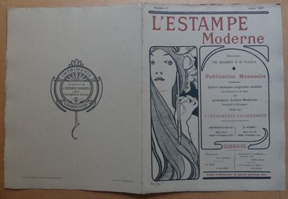 L’ESTAMPE MODERNE – Numéro 3 - Juillet 1897 (4 estampes) BALLURIAU « CRÉPUSCULE »...