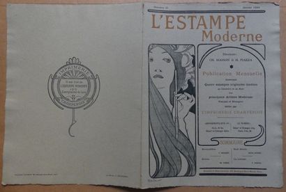 L’ESTAMPE MODERNE- Numéro 21 – JANVIER 1899 (4 estampes) BOUISSET « BOUQUETIÈRE »...