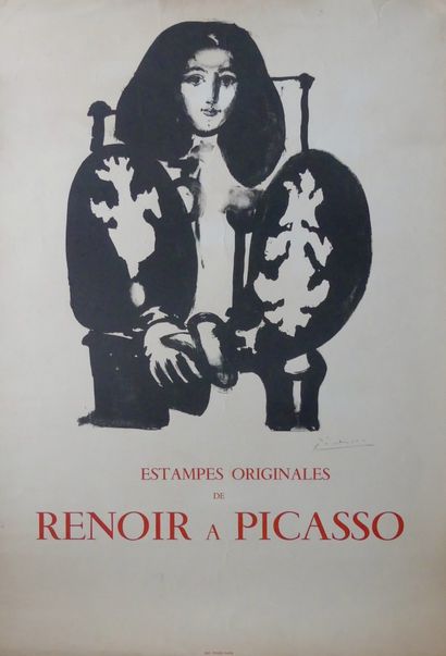 PICASSO Pablo (d’après) (3 posters) EXHIBITION DE VALLAURIS - DE RENOIR À PICASSO...