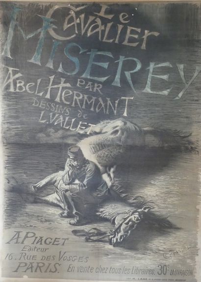 GRASSET Eugène (1845-1917) LE CAVALIER MISEREY par Abel Hermant. Vers 1892 Imp.H.Laas,...