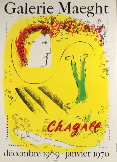 CHAGALL Marc (1887-1985) (2 affiches) GALERIE MAEGHT. 1969-1970 Imp.Mourlot & Maeght...