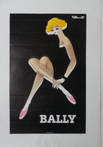 VILLEMOT Bernard (1911-1990) BALLY. « LA FEMME EN NOIR ». Vers 1982 Imp.I.P.A, Champigny...