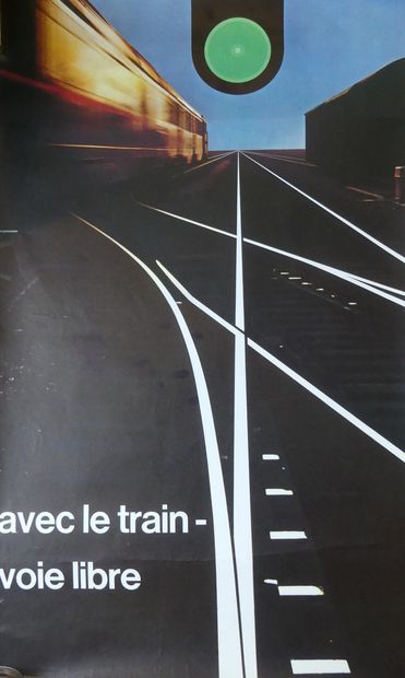 SNCF (6 affiches) ERIC. « EMPRUNT 1970 » - DALI « TECHNIQUE de DEMAIN » - « LE TRAIN...
