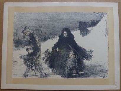 L’ESTAMPE MODERNE – Numéro 4 - Août 1897 (4 estampes) DARBOUR « Jeune Fille aux Coquelicots...