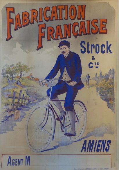 ANONYME FABRICATION FRANÇAISE. « STROCK & Cie », Amiens. Chromo-Lithographie J.Douvillé,...