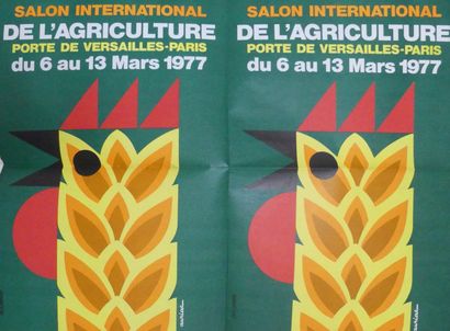AURIAC Jacques (1922-2003) et CARRIER.A (5 posters) SALON INTERNATIONAL DE L'AGRICULTURE....