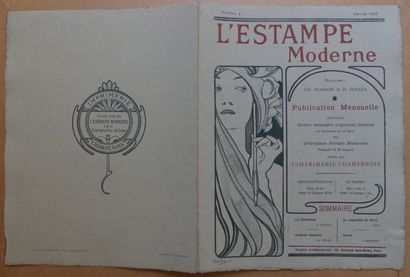 L’ESTAMPE MODERNE – Numéro 6 - Octobre 1897 (5 estampes) DOUDELET «LA CHÂTELAINE...