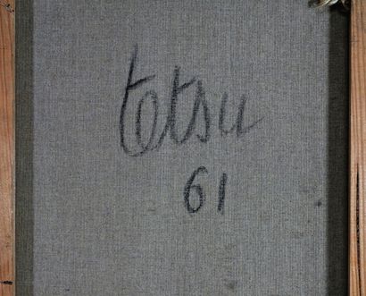 Roger TESTU (1913-2008) dit TETSU Composition. Huile sur toile signée , contresignée...