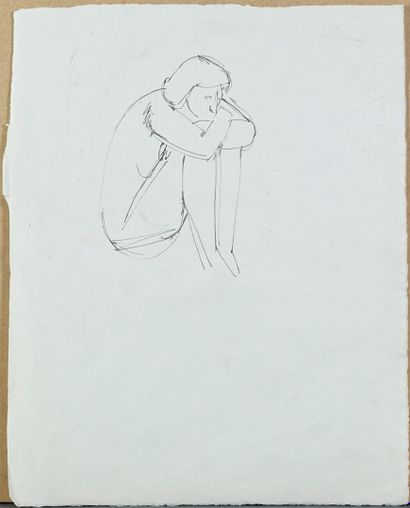 Bengt LINDSTRÖM (1925-2008) Études des femmes, circa 1940. 3 dessins à l’encre ou...