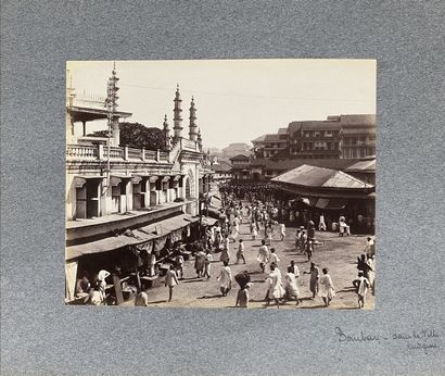 VOYAGE FRANCE – INDE – CEYLAN – SINGAPORE - CHINE Album "L.D.W. 1901", Voyage de...