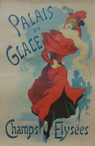 CHERET Jules (1836-1932) Champs-Elysées. PALAIS DE GLACE. Vers 1894. Imprimerie Chaix,...