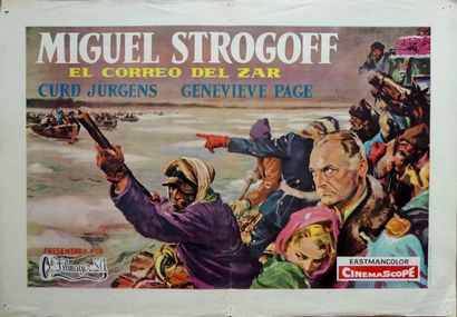 MICHEL STROGOFF Film d’après l’œuvre de Jules Verne Ensemble de 13 Affiches, affichettes,...