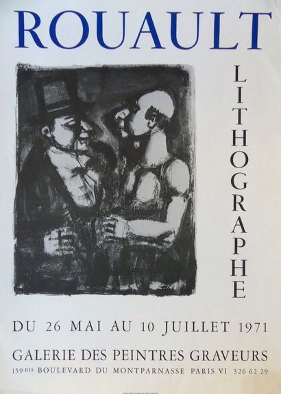DIVERS (5 affiches et affichettes) CHAISSAC GIACOMETTI-MAEGHT EDITEUR MIRO– ROUAULT...
