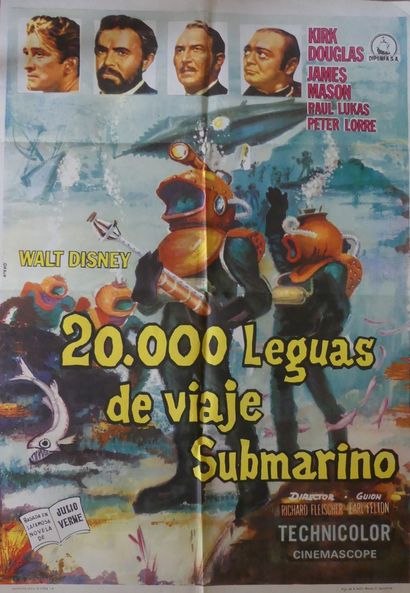 WALT DISNEY. « 20.000 LEGUAS DE VIAJE SUBMARINO, basada en lafamosa novela de Julio...