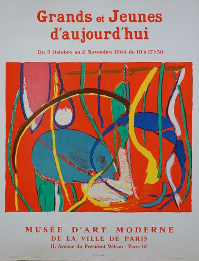 DIVERS ARTISTES (4 affiches) Gabrielle BOUFFAY (Maquette à la gouache et collage)...
