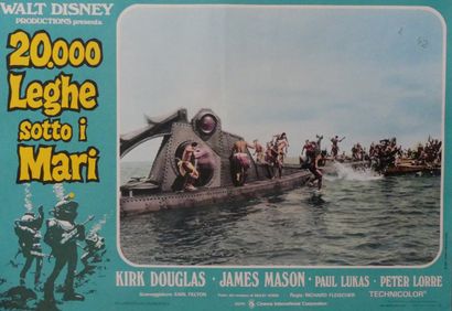 WALT DISNEY PRODUCTIONS (8 affichettes) Walt Disney Productions presenta « 20.000...