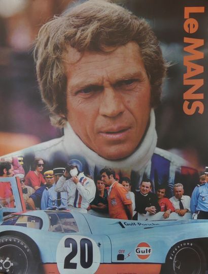 LE MANS (Steve McQueen) Cinema Center Film (copyright 1971) – 56 x 44 cm – Non entoilée,...