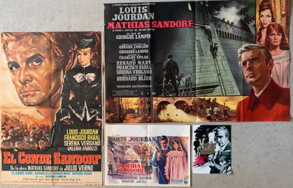 MATHIAS SANDORF. Film d’après l’œuvre de Jules Verne. Vers 1962 Set of 6 posters,...