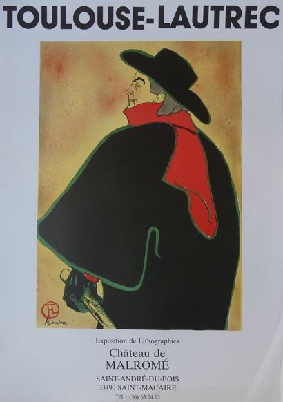 PICASSO-TOULOUSE-LAUTREC-MILLET-VAN GOGH-LEMAITRE-MONET 
DIVERS (6 affiches et affichettes)  ...