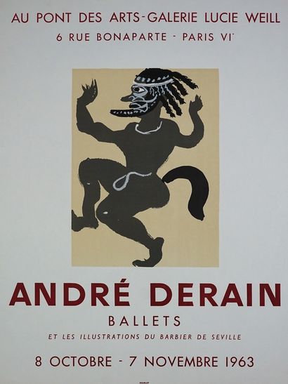 GALERIE LUCIE WEILL (5 affiches) André DERAIN (1963) - Christian BÉRARD (1967 and...