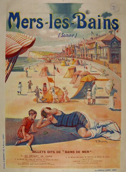 DUPONT V MERS-LES-BAINS (Somme) « Billets dits de BAINS DE MER » Imprimerie Cornille...