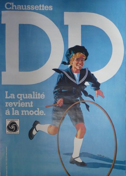 ANDRÉINI Ettorino (2 affiches) & BRENOT (1 affichette) CHAUSSETTES DD. « LA QUALITÉ...
