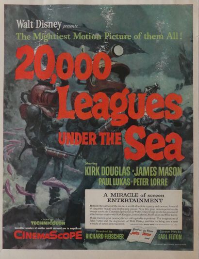 WALT DISNEY presents 20,000 LEAGUES under THE SEA (5 affiches et affichettes) Ensemble...