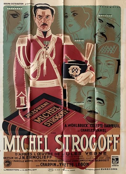 MICHEL STROGOFF Film d’après l’œuvre de Jules Verne Ensemble de 13 Affiches, affichettes,...