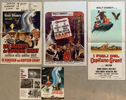 LES ENFANTS DU CAPITAINE GRANT. Film d’après l’œuvre de Jules Verne 9 affiches, affichettes...