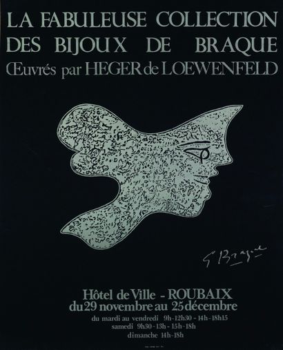 BRAQUE (d’après) (2 affiches) LA FABULEUSE COLLECTION DES BIJOUX DE BRAQUE. Hôtel...
