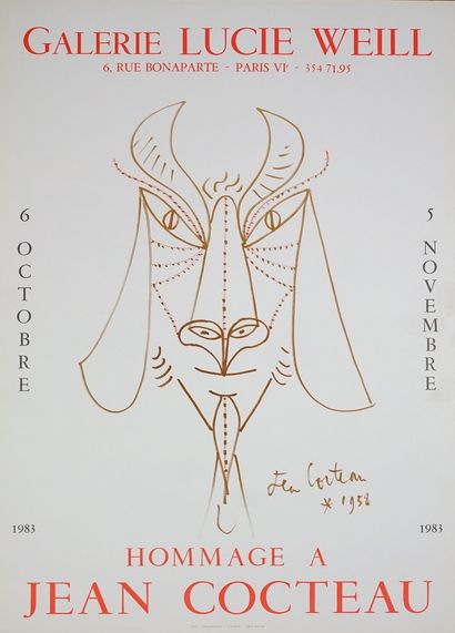 GALERIE LUCIE WEILL et DIVERS (5 affiches) ARP. 1998 - BARCELLO. 1998 -Jean COCTEAU....
