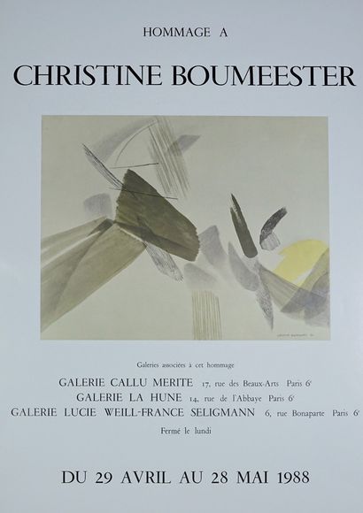 GALERIE LUCIE WEILL (5 affiches) JEAN HUGO (1966 et 1969) – ZADKINE (1962) - Christine...