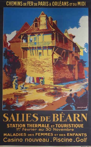 ROUSSEL René (XIX-XX) SALIES DE BÉARN. «Station Thermale et touristique. Casino,...