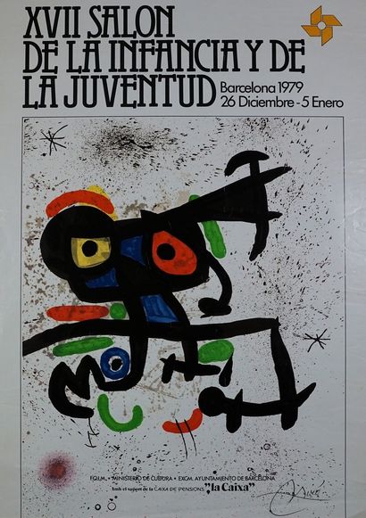 MIRO Joan (1893-1983) (2 affiches) GRAND PALAIS, 1974 et XVII SALON de la INFANCIA...