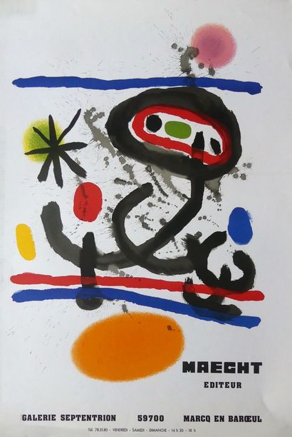 DIVERS (5 affiches et affichettes) CHAISSAC GIACOMETTI-MAEGHT EDITEUR MIRO– ROUAULT...