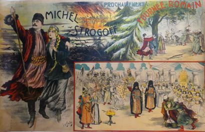 GALICE Louis (1864-1935) NEXT ROMAN TOUR " MICHEL STROGOFF ". Poster Louis Galice,...