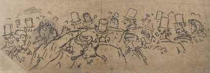 Alfred GREVIN (1827-1892) Lot of 7 drawings . in the state (possible accidents and...
