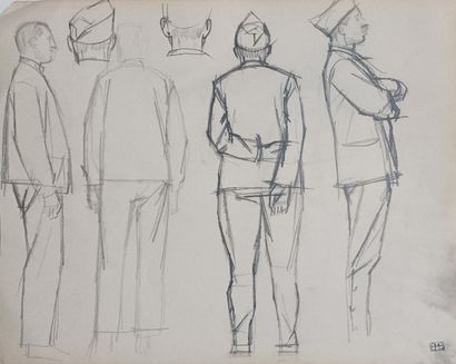 Bernard BOUTET DE MONVEL (1881-1949) "Soldiers of the Great War" - 2 drawings in...