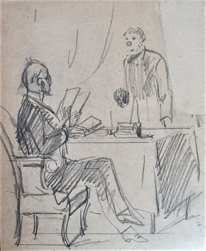 Alfred GREVIN (1827-1892) Lot de 6 dessins . en l'état (possible accidents et manques)...