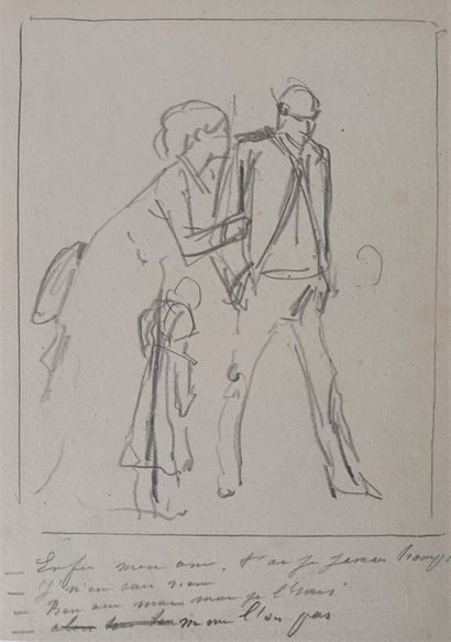 Alfred GREVIN (1827-1892) Lot de 5 dessins . en l'état (possible accidents et manques)...